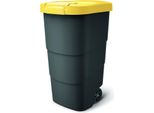 Cestino Wheeler 110L Con Ruote E Coperchio Cestino Per Rifiuti Grande Cestino Per Rifiuti Grande Cestino Per Rifiuti Universale In Plastica (Giallo)