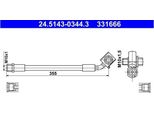 Cavo Freno Flessibile Opel Anteriore Astra 1,0-1,6 Turbo 15- Le