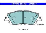 Blocchi Freno Toyota Anteriori Camry/Corolla/Rav 4 2,0-2,5 17- Vetroceramica