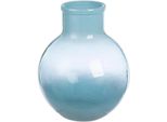 Tischvase GILDE Vase bauchig Novelle, blau, B:29cm H:59cm T:29cm Ø:29cm, Glas, Vasen