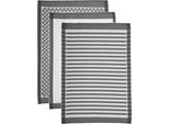 Geschirrtuch ROSS SUPERIOR, grau (anthrazit, weiß), B:50cm H:0,5cm L:70cm, 100% Baumwolle, Geschirrtücher, Geschirrtuch