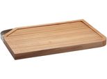 Schneidebrett RÖSle, Braun (Holzfarben), B:32Cm H:3,5Cm L:48Cm, Holzwerkstoff, Schneidebretter, Mit Edelstahlgriff, FüR Die KüChe Oder Als Servierbrett, Aus Ulmenholz