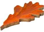 Dekoteller Creativ Deco "Weihnachtsdeko", Braun, B:35Cm H:2,5Cm T:18Cm, Holzwerkstoff, Dekoschalen, Im Buchen-Blatt-Design