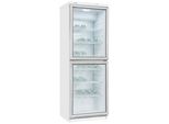 EXQUISIT Getränkekühlschrank GKS350-2-GT-280D weiss, Energieeffizienz: D (A-G), silber (weiß), Rechtsanschlag, Kühlschränke, 320 L Volumen, Getränkekühlschrank mit Glastür, LED