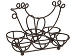 Dose Ambiente Haus "Eihalterung Aus Eisen In Antikbraun", Braun, B:18Cm H:17Cm T:12Cm, Eisen, Aufbewahrungsboxen, Vorratsdose