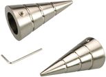 Gardinenstangen-EndstüCk Liedeco "Kegel", Silber (Edelstahlfarben), L:5,5Cm Ø:1,6Cm, GardinenstangenendstüCke, Gardinenstangen-EndstüCk, FüR Gardinenstangen Ø 16 Mm