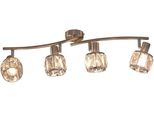NÄVe Led Deckenspot "Josefa", Silber (Stahl, Blank), 4, H: 18Cm, 1 Stk., Leuchten, Schirme Aus Facettiertem Glas, Inkl. Led-Leuchtmittel In Warmweiß, Led Deckenspot