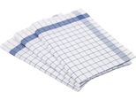 Geschirrtuch ROSS Exclusiv, blau, B:50cm L:70cm, 50% Baumwolle, 50% Leinen, Geschirrtücher, Geschirrtuch, Karofond, 50% Baumwolle, 50% Leinen, 50x70 cm