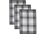 Geschirrtuch ROSS SUPERIOR, schwarz (anthrazit, weiß, grau), B:50cm L:70cm, 100% Baumwolle, Geschirrtücher, Geschirrtuch, aus 100% Baumwolle, 50x70 cm