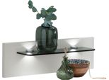 Aufsatzpaneel Wiemann "Monaco", Weiß (Weiß, Rauchglas), B:40Cm H:20Cm T:12Cm, Glas, Holzwerkstoff, MöBelaufsäTze, Wahlweise Mit Beleuchtung