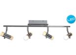 Näve LED Deckenleuchte "Garda", Silber (Chrom, Klar), 4, H: 18,5Cm, 1 Stk., Leuchten, Spots Verstellbar, LED Deckenleuchte