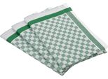 Geschirrtuch ROSS Exclusiv, grün, B:50cm L:70cm, 50% Baumwolle, 50% Leinen, Geschirrtücher, Geschirrtuch, Karofond, 50x70 cm