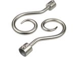Gardinenstangen-EndstüCk Liedeco "Apoll", Silber (Chromfarben, Matt), H:5,5Cm L:12Cm Ø:1,6Cm, GardinenstangenendstüCke, Gardinenstangen-EndstüCk, FüR Gardinenstangen Ø 16 Mm