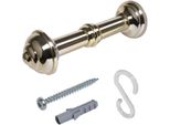 Raffhalter Liedeco, Grau (Messingfarben), Kunststoff, Raffhalter, Schalhalter 12 Cm