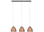 Brilliant Pendelleuchte "Relax", Braun (Bronze, Chrom), 3, H: 121Cm, 1 Stk., Leuchten, HäNgelampe 3Flg, Pendelleuchte