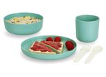 Kindergeschirr-Set zeller Present, GrüN (Mint), 5 Stk., Geschirr-Sets, (Je 1 Teller, SchüSsel, Tasse, Gabel, LöFfel)