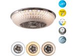 NÄVe Led Deckenleuchte "Viento Deckenventilator", Transparent, 1, Ø 55Cm H: 20Cm, 2 Stk., Leuchten, Deckenlampe, Ventilator, Cct, Dimmbar, Fernbedienung, Batterien, Led Deckenleuchte