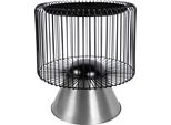 Beistelltisch Kayoom "Malibu 125, Runde Platte Aus Original Marmor, Pflegeleicht", Schwarz (Schwarz, Silber, Schwarz, Silber, Schwarz), B:51Cm H:56,5Cm T:51Cm, Eisen, Marmor, Tische, Beistelltisch, ø-Marmorplatte: Ca. 40 Cm, Angesagtes Metalldesign, Pflegeleicht