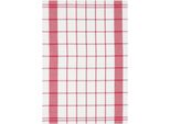 Geschirrtuch STUCO karo, rot (rot, weiß), B:50cm L:70cm, 100% Baumwolle, Geschirrtücher, Geschirrtuch