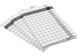 Geschirrtuch Ross "Exclusiv", Schwarz, B:50Cm L:70Cm, 50% Baumwolle, 50% Leinen, GeschirrtüCher, Geschirrtuch, Karofond, 50% Baumwolle, 50% Leinen, 50X70 Cm