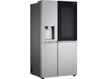 LG Side-by-Side, Energieeffizienz: F (A-G), silber (silberfarben), Wasserspender, Kühlschränke, InstaView™, Wasserspender