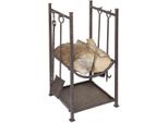 Kamingarnitur Ambiente Haus "Kaminset FüR Holz 75 Cm", Braun (Antikbraun), B:34Cm H:75Cm, Eisen, Reinigungs-Sets