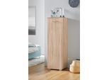 Hochkommode Priess, Braun (Struktureichefarben Hell), B:41Cm H:135Cm T:38Cm, Holzwerkstoff, Sideboards, TüRkommode