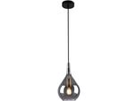 NÄVe Pendelleuchte "Gota", Schwarz, 1, Ø 20Cm H: 150Cm, 1 Stk., Leuchten, Rauchglas D: 20Cm, Exkl. 1X E27, H: 150Cm, Baldachin Und Kabel Schwarz, Pendelleuchte