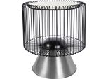 Beistelltisch Kayoom "Malibu 125, Runde Platte Aus Original Marmor, Pflegeleicht", Weiß (Weiß, Schwarz, Silber, Schwarz, Silber, Weiß), B:51Cm H:56,5Cm T:51Cm, Eisen, Marmor, Tische, Beistelltisch, ø-Marmorplatte: Ca. 40 Cm, Angesagtes Metalldesign, Pflegeleicht
