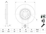 2X Disco Freno Bosch 0 986 479 F66 Per Jeep Cherokee (Kl) 39 7Mm 330Mm