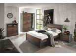 Schlafzimmer-Set HOME AFFAIRE BROOKLYN, grau (old mix dekor), H:88cm, Schlafzimmermöbel-Sets, Bett mit Holzkopfteil und Schublade