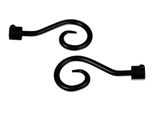 Gardinenstangen-EndstüCk Liedeco "Apoll", Schwarz, H:5,5Cm L:12Cm Ø:1,6Cm, GardinenstangenendstüCke, Gardinenstangen-EndstüCk, FüR Gardinenstangen Ø 16 Mm