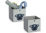 Organizer Zeller Present "Koala", Grau, B:28Cm H:28Cm T:28Cm, Vlies, Aufbewahrungsboxen, Aufbewahrungsbox, Flach Zusammenfaltbar, Vlies