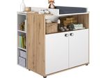 Babymöbel-Set GALIPETTE Arthur, braun (eiche artisan), Schlafzimmermöbel-Sets, bestehend aus Wickelkommode, Wickelablage und kleines Regal
