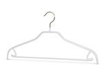 Kleiderbügel MAWA Silhouette FRS, weiß, B:41cm H:20cm T:1cm, Kunststoff, Stahl, Kleiderbügel, Kleiderbügel, mit Steg