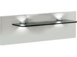Aufsatzpaneel Wiemann "Monaco", Weiß (Weiß, Rauchglas), B:60Cm H:20Cm T:12Cm, Glas, Holzwerkstoff, MöBelaufsäTze, Wahlweise Mit Beleuchtung