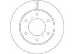 2X Disco Freno Trw DF6735 Per Fiat Fullback Pickup (502 503) 46Mm 294Mm