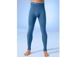 Lange Unterhose BUGATTI, Herren, Gr. 5, blau, 100% Baumwolle, Unterhosen