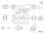 Braccio Oscillante Anteriore Land Rover Discovery V (L462) 16 - Sinistro Inferiore Posteriore