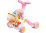 Passeggino Interattivo Per Bambini, Tavolo 2In1 Con Accessori, Toyz, Rosa
