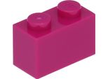 Lego® 10 Pezzi 3004 Mattoncini 1X2 Parte Basic 10 Magenta