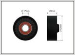 Caffaro 339-00 Puleggia Folle Cinghia A V 70Mm Per Toyota Auris (NRE15, ZZE15, ADE15, ZRE15, NDE15) Per Lexus Is Ii (GSE2, ALE2, USE2)