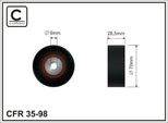 Caffaro 35-98 Puleggia Folle Cinghia A V 71Mm Per Bmw 5 Berlina (E39) 5 Touring (E39) 7 (E38) 8 (E31)