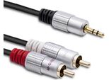 Qoltec 52339 Cavo Audio 1 M 2 X Rca 3,5 Mm Nero
