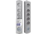 Qoltec 50270 Limitatore Di Sovratensione Grigio 5 Prese Ac 230 V 1,8 M