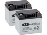 2X Batteria Al Piombo Agm 12V 50Ah - A Prova Di Ciclo Compatibile WP50-12NE MP50-12C 12LCP-50 REC50-12I