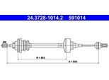 Ate 24.3728-1014.2 - Oe 77 00 823 050 Cavo Frizione Per Twingo I (C06), Twingo I (S06)