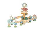 Tooky Toy Pista Di Biglie In Legno Per Bambini In Colori Pastello | Pista Di Biglie Con Xilofono E Torre A Spirale - Incl. 4 Biglie | Giocattolo Montessori Per Bambini
