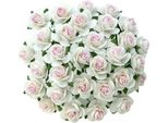 Rosen Aperto 25 Mm 50 Pz. Fiori Di Carta Di Gelso Per Scrapbooking, Beige
