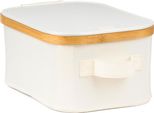 Contenitore G21 24 X 30 X 15 Cm, Bambù Con Coperchio, Beige